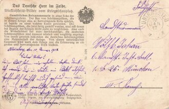 1. Weltkrieg, Ansichtskarte "Im...