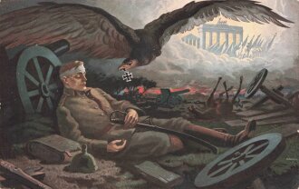 1. Weltkrieg, Ansichtskarte "Die Vision des...