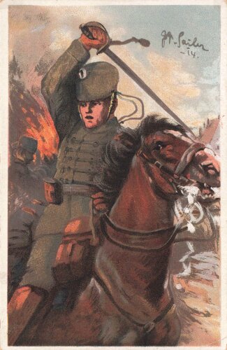 1. Weltkrieg, Ansichtskarte "Prinz Friedrich Karl in...