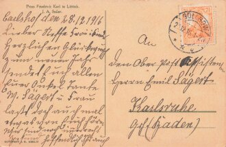 1. Weltkrieg, Ansichtskarte "Prinz Friedrich Karl in...