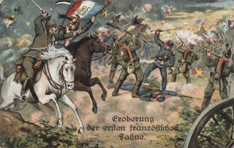 1. Weltkrieg, Ansichtskarte "Eroberung der ersten...
