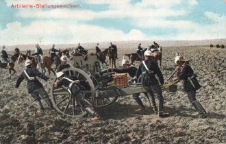 1. Weltkrieg, Ansichtskarte "Artillerie Stellungswechsel"