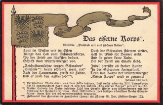 1. Weltkrieg, Ansichtskarte "Das eiserne Korps"