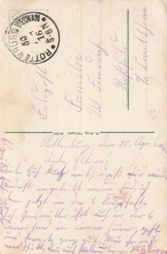 1. Weltkrieg, Ansichtskarte "Burg Hohenzollern"