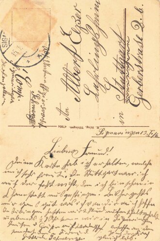 1. Weltkrieg, Ansichtskarte "Sigmaringen"