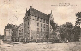 1. Weltkrieg, Ansichtskarte "Braunschweig - Kaserne...