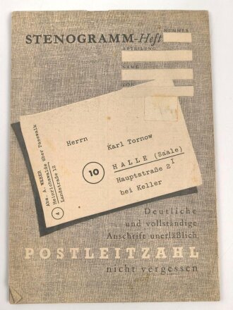 Stenogrammheft 2.Weltkrieg, blanko