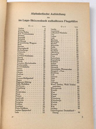 NSFK "Deutschlandsflug 1938 - Flugplatz Lageskizzen", DIN A5, 96 Seiten, gebraucht