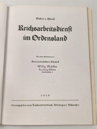 "Reichsarbeitsdienst im Ordensland", unter DIN...