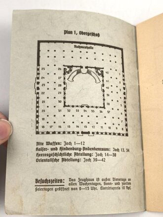 "Das Zeughaus - Amtlicher kurzer Gesamtführer" datiert 1939, DIN A6, 31 Seiten, gebraucht