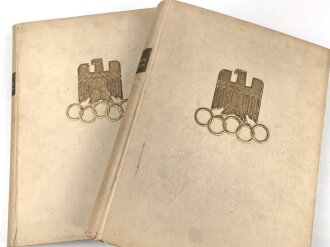 "XI.Olympiade Berlin 1936 Amtlicher Bericht Band I und Band II" über 1200 Seiten, DIN A4, gebraucht