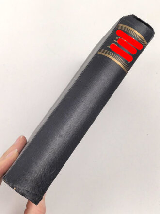 Adolf Hitler "Mein Kampf" blaue Ganzleinenausgabe von 1942 mit Widmung im Schuber