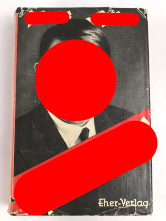 Adolf Hitler "Mein Kampf" Volksausgabe Ganzleinen von 1938, im Schutzumschlag, gebraucht