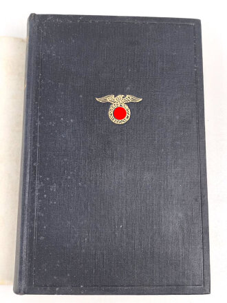 Adolf Hitler "Mein Kampf" Volksausgabe Ganzleinen von 1938, im Schutzumschlag, gebraucht
