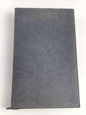 Adolf Hitler "Mein Kampf", blaue Ganzleinenausgabe von 1938 in nicht zugehörigem Schuber, dieser defekt