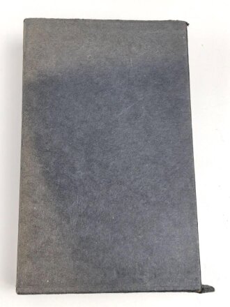 Adolf Hitler "Mein Kampf", blaue Ganzleinenausgabe von 1938 in nicht zugehörigem Schuber, dieser defekt