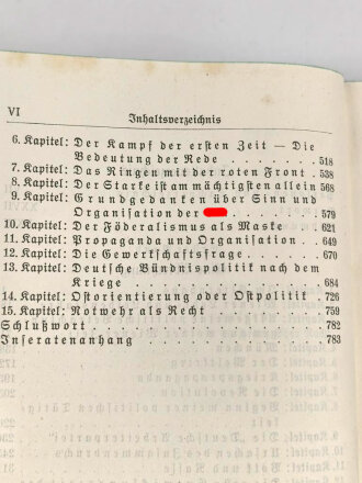 Adolf Hitler "Mein Kampf", blaue Ganzleinenausgabe von 1938 in nicht zugehörigem Schuber, dieser defekt