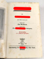 Adolf Hitler "Mein Kampf", blaue Ganzleinenausgabe von 1938 in nicht zugehörigem Schuber, dieser defekt