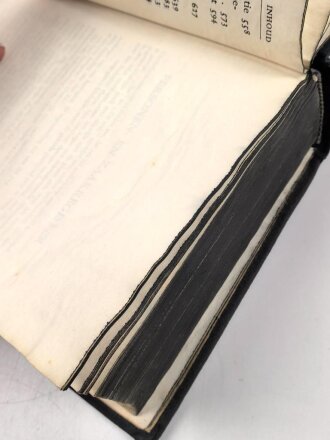 Adolf Hitler "Mein Kampf - Mijn Kamp" blaue Ganzleinenausgabe auf niederländisch, Umschlag fast komplett lose, wasserschaden