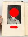 Adolf Hitler "Mein Kampf - Mijn Kamp" blaue Ganzleinenausgabe auf niederländisch, Umschlag fast komplett lose, wasserschaden