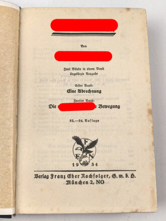 Adolf Hitler "Mein Kampf", blaue Ganzleinenausgabe von 1934
