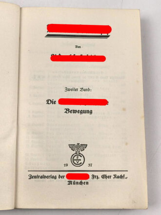 Adolf Hitler " Mein Kampf" 2. Band von 1937,...