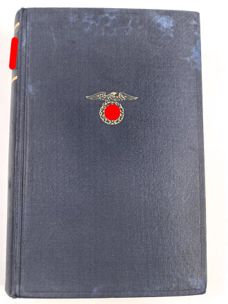 Adolf Hitler "Mein Kampf", blaue Ganzleinenausgabe von 1938, Wasserschaden