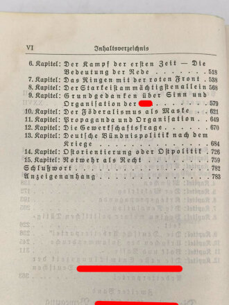 Adolf Hitler "Mein Kampf", blaue Ganzleinenausgabe von 1938, Wasserschaden