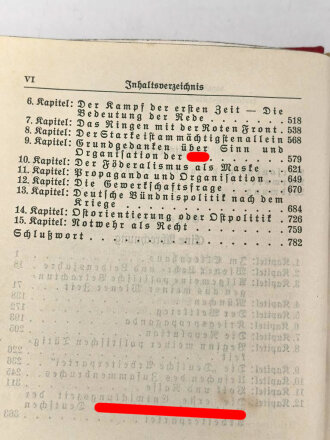 Adolf Hitler "Mein Kampf" rote Ausgabe des Reichsbundes Deutscher Beamten von 1939