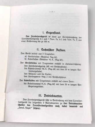 "Das Fernbesprechgerät bf" datiert 1937, 9...