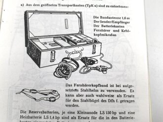 D 1037/5 "Gebrauchsanleitung für den Kleinfunksprecher d" datiert 1944, 16 Seiten, DIN A5, Nachdruck, Umschlag lose