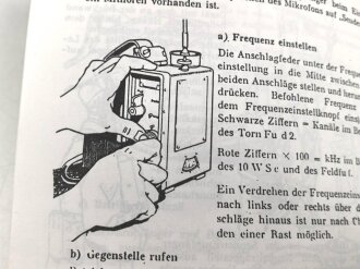 D 1037/5 "Gebrauchsanleitung für den Kleinfunksprecher d" datiert 1944, 16 Seiten, DIN A5, Nachdruck, Umschlag lose