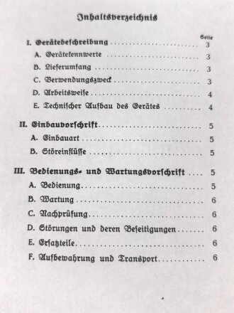 Luftwaffe, L. Dv. 289 "Gerätevorschrift...