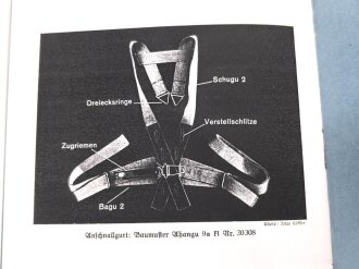 Luftwaffe, L. Dv. 289 "Gerätevorschrift für Anschnallgurt" datiert 1944, 8 Seiten, DIN A5, Nachdruck