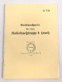 D 713 "Gerätenachweis für einen Kabelmeßtrupp b (mot)" datiert 1942, 60 Seiten, DIN A5, , neuzeitliche Kopie