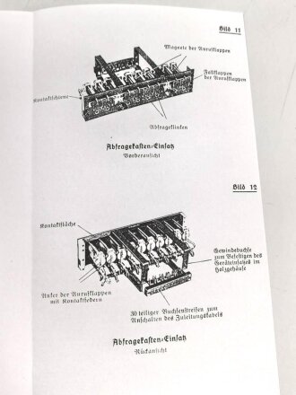 H.Dv. 95/26 "Der große Feldklappenschrank zu 60 Leitungen" datiert 1939, 32 Seiten mit vielen Anlagen, DIN A5, , neuzeitliche Kopie