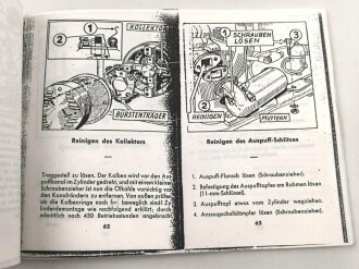 D 9017/1 "Motoren Taschenbuch für die Maschinensätze GG 400, C,IV und D" datiert 1942, 153 Seiten und Bilder, DIN A5, Nachdruck