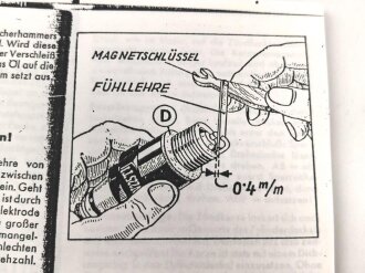 D 9017/1 "Motoren Taschenbuch für die Maschinensätze GG 400, C,IV und D" datiert 1942, 153 Seiten und Bilder, DIN A5, Nachdruck