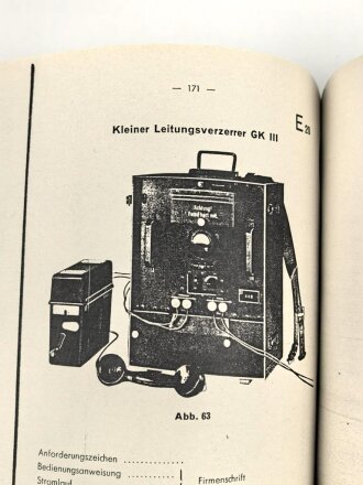 L. Dv. 703/3a "Luftnachrichtentruppe Teil 3, Heft a" datiert 1942, über 300 Seiten, DIN A4, neuzeitliche Fotokopie