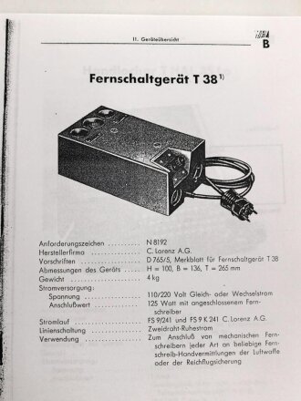 L. Dv. 703/3b "Luftnachrichtentruppe Teil 3, Heft b" datiert 1942, über 300 Seiten, DIN A4, Nachdruck