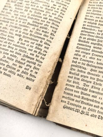 "Hinterlassene Werke Friedrichs II. König von Preussen, Viertes Band 1788, stark gebraucht, 347 Seiten