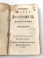 "Hinterlassene Werke Friedrichs II. König von Preussen, Viertes Band 1788, stark gebraucht, 347 Seiten