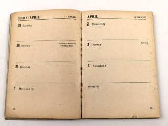 "Panzergruppe Afrika Kalender 1942"  168 Seiten, die Karte fehlt