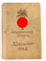 "Panzergruppe Afrika Kalender 1942"  168 Seiten, die Karte fehlt