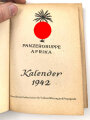"Panzergruppe Afrika Kalender 1942"  168 Seiten, die Karte fehlt