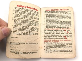 "Mein Soldaten Messbuch"  160 Seiten, unter DIN...