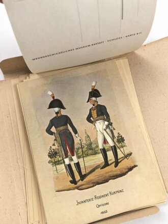 "Badische Uniformen aus zwei Jahrhunderten 1. und 2. Serie"  56 farbige Uniformpostkarten, vollständig
