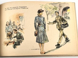 "Gesehen und skizziert" vom Kriegsberichter der Luftwaffe Schimpke,  datiert 1943, ca. DIN A5, Einband defekt