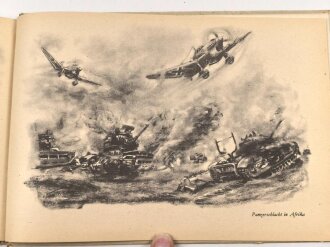 "Gesehen und skizziert" vom Kriegsberichter der Luftwaffe Schimpke,  datiert 1943, ca. DIN A5, Einband defekt