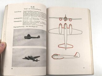 "Flugzeugerkennung im NS-Fliegerkorps" datiert 1943, DIN A5, 162 Seiten, gebraucht